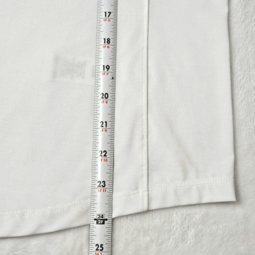 Slazenger Golf quarter 1/4 zip shirt mock neck short sleeves white size Large - Picture 8 of 8
